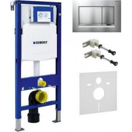 Система инсталляции для унитазов Geberit Duofix UP320 с кнопкой смыва матовый хром/хром_