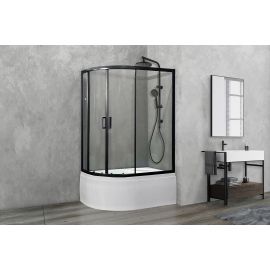Душевой уголок Royal Bath RB 8120BK-T-BL прозрачное правый_