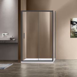 Душевой уголок Vincea Garda VSR-1G9015CLB 1500х900, Размер: 150х90, Профиль: Черный, Стекло: Прозрачное_