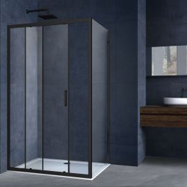 Душевой уголок Vincea Alpha VSR-3AL9012CLB 1200х900, Размер: 120х90, Профиль: Черный, Стекло: Прозрачное_