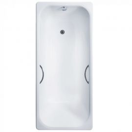 Ванна чугунная Delice Aurora 1600х750 с ножками и золотыми ручками DLR000004_