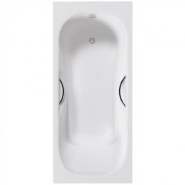 Ванна чугунная Delice Malibu 1700х700 с ножками и золотыми ручками DLR000016_