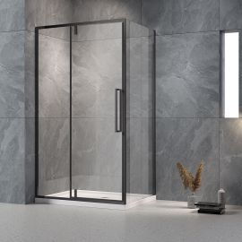 Душевой уголок Veconi Rovigo RV034B-100100-01-C7 1000х1000х1950 черный стекло прозрачное_