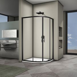 Душевой уголок Veconi Rovigo RV08B-12090-01-C3 1200x900x1900 черный стекло прозрачное_