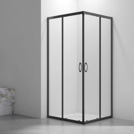 Душевой уголок Veconi Rovigo RV101B-80-01-C5 800x800x1900 черный стекло прозрачное_