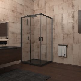 Душевой уголок Veconi Rovigo RV13-100-01-C5 1000x1000x1950 черный стекло прозрачное_