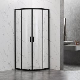 Душевой уголок Veconi Rovigo RV202B-80-01-C6 800x800x1900 черный стекло прозрачное_