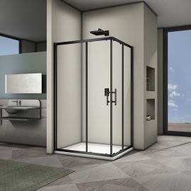Душевой уголок Veconi Rovigo RV30B-12090-01-C3 1200x900x1900 черный стекло прозрачное_