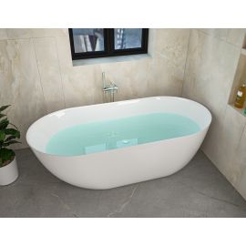 Ванна акриловая Ceruttispa COMO150 1500x750x560 отдельностоящая белая со сливом-переливом_