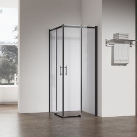 Душевой уголок Veconi Rovigo RV50B-100100-01-C8 1000х1000х1950 черный стекло прозрачное_