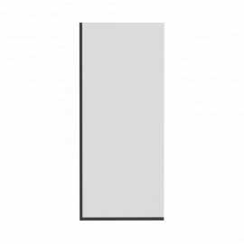 Шторка для ванны Iberica Blanca Mod.403 неподвижная тонированная профиль черный 70х140 см_