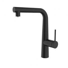 Смеситель для кухни Iddis Pure PURBLPFi05 с фильтром и выдвижным изливом черный матовый_