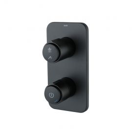Смеситель Iddis Slide SLIBLBT двумя выходами с управлением Push Control черный матовый встраиваемый_