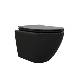 Унитаз подвесной Cerutti SPA TICINO Aria MB безободковый, черный матовый CT8918_