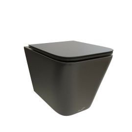 Унитаз подвесной Cerutti SPA MAIELLA Aria MB безободковый, черный матовый CT9163_