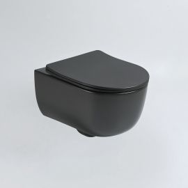 Унитаз подвесной Vincea Evo VT1-34SMB безободковый, черный матовый_