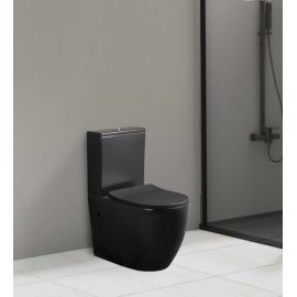 Унитаз Ceruttispa ORLTER MB CT9866 напольный безободковый черный матовый_