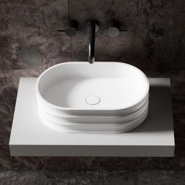 Раковина накладная ABBER Stein AS2650 белая матовая_