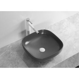 Раковина накладная Cerutti SPA CR2677 черная матовая_