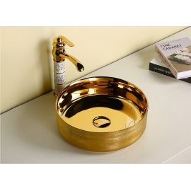 Раковина накладная Cerutti SPA CR7044AS золотая_