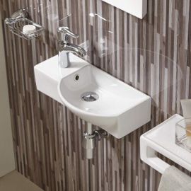 Раковина подвесная WeltWasser WW AISBACH 7950 GL-WT L глянцевая белая 505х235х125_