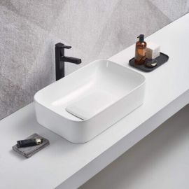 Раковина накладная WeltWasser WW ELBACH 78575-60 GL-WT глянцевая белая 610x380x150_