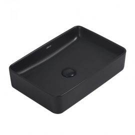 Раковина накладная ABBER Rechteck AC2207MB черная матовая_