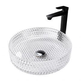 Раковина накладная стеклянная ABBER Glas AK2301 прозрачная_