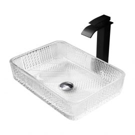 Раковина накладная стеклянная ABBER Glas AK2312 прозрачная_