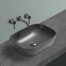 Раковина керамическая Vincea VBS-102MA, антрацит матовая_