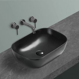 Раковина керамическая Vincea VBS-102MB, черная матовая_