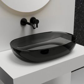 Раковина накладная прозрачная ABBER Kristall AT2805Onyx_