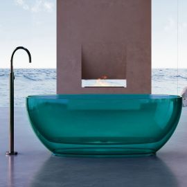 Прозрачная ванна ABBER Kristall AT9703Aquamarin бирюзовая_