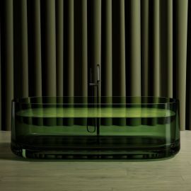 Прозрачная ванна ABBER Kristall AT9708Emerald зеленая_