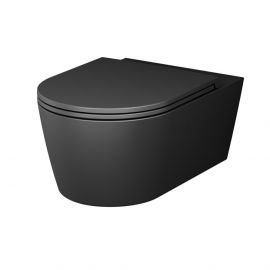 Подвесной унитаз Am.Pm Func C8F1701MBSC 54 см FlashClean с сиденьем микролифт черный матовый_
