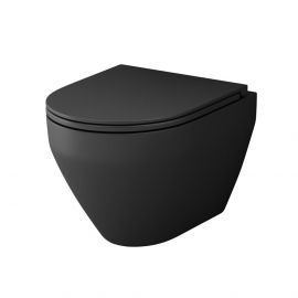 Подвесной унитаз Am.Pm Spirit V2.0 C701700MBSC FlashClean с сиденьем микролифт черный матовый_