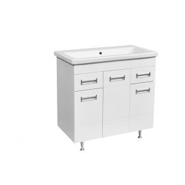 Тумба Stella Polar Фиора 80 2 ящика с раковиной Сомо 80_