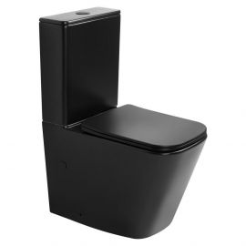 Унитаз Abber Rechteck AC1210TMB компакт черный матовый безободковый смыв торнадо_