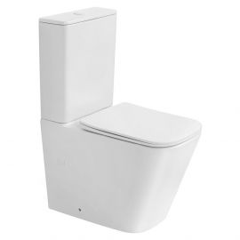 Унитаз Abber Rechteck AC1210TMW компакт белый матовый безободковый смыв торнадо_