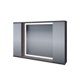 Зеркало-шкаф LED Stella Polar Дэрри 100 бетон цемент 2 части_