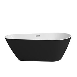 Ванна отдельностоящая Grossman Fly GR-1102MB 170х80х60 цвет черный-белый матовый_