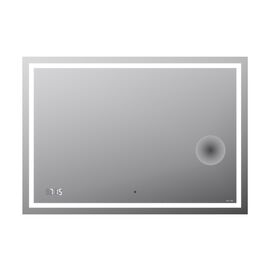 Универсальное зеркало AM.PM M91AMOX1003WG с контурной Led-подсветкой часами и косметическим зеркалом 100_