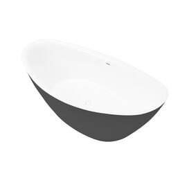 Ванна отдельностоящая Grossman Galaxy GR-1402MB 180х85х65 цвет черный-белый матовый_