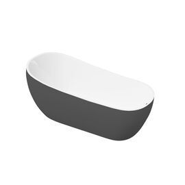 Ванна отдельностоящая Grossman Galaxy GR-1403MB 170х75х72 цвет черный-белый матовый_