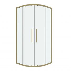 Душевое ограждение Grossman Cosmo 301.K33.02.9090.32.00 90х90х195 см полукруг раздвижная золото сатин стекло прозрачное_