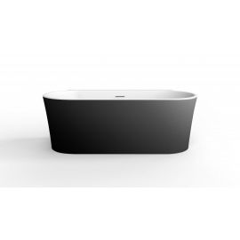 Акриловая ванна BelBagno BB409-1700-800-W/NM Белая матовая внутри черная матовая снаружи_
