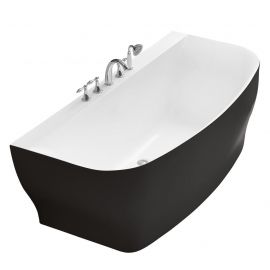 Акриловая ванна без перелива BelBagno BB74-NERO-W0 1650x780x590_