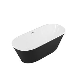 Ванна отдельностоящая Grossman Forta GR-1503MB 170х75х58 цвет черный-белый матовый_