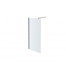 Душевая перегородка Aquatek AQ WIW 10020BL Walk in с держателем 1000x2000 профиль черный стекло прозрачное_
