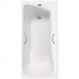 Ванна чугунная Delice Continental PLUS 170х70 с отверстиями под ручки и антискользящим покрытием с ножками_